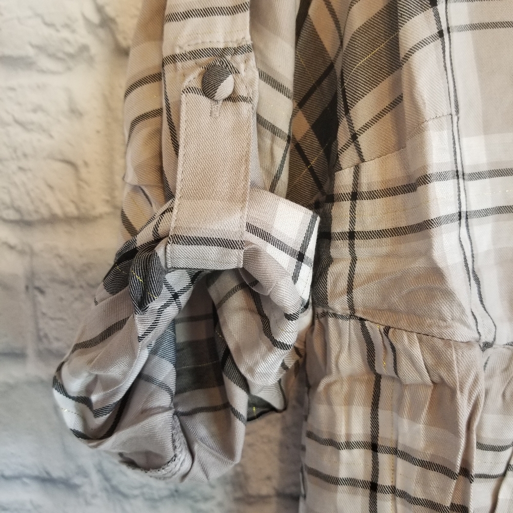 Torrid Plaid Babydoll Flowy Twill Button Shirt New - Picture 6 of 10